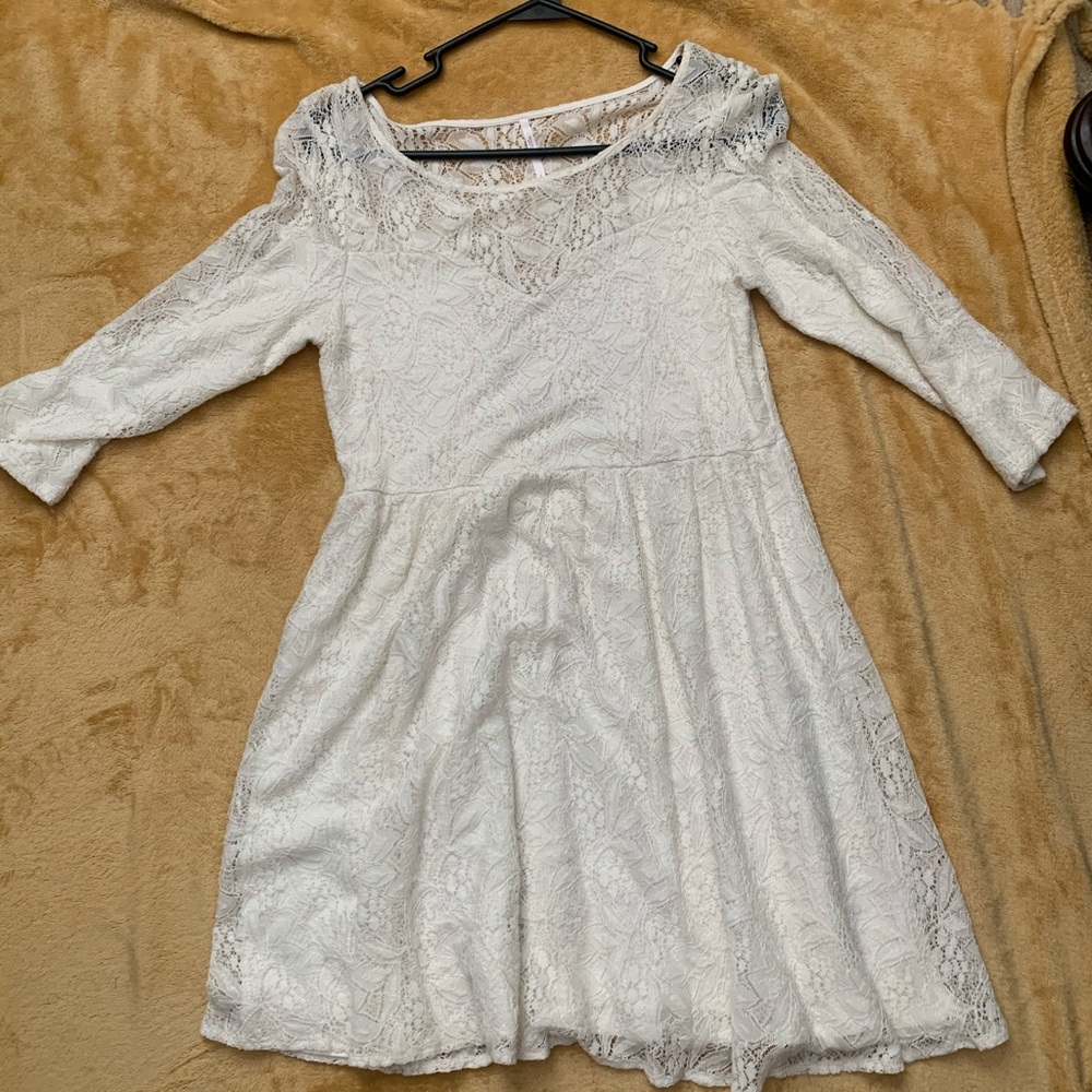 White lace Free People Dress